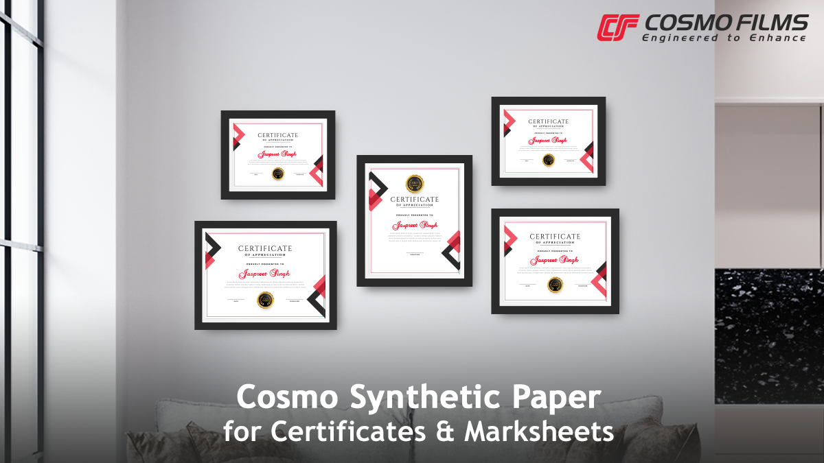 Cosmo Synthetic Paper: Ihr neuer Partner für den Druck von Zertifikaten und Zeugnissen
